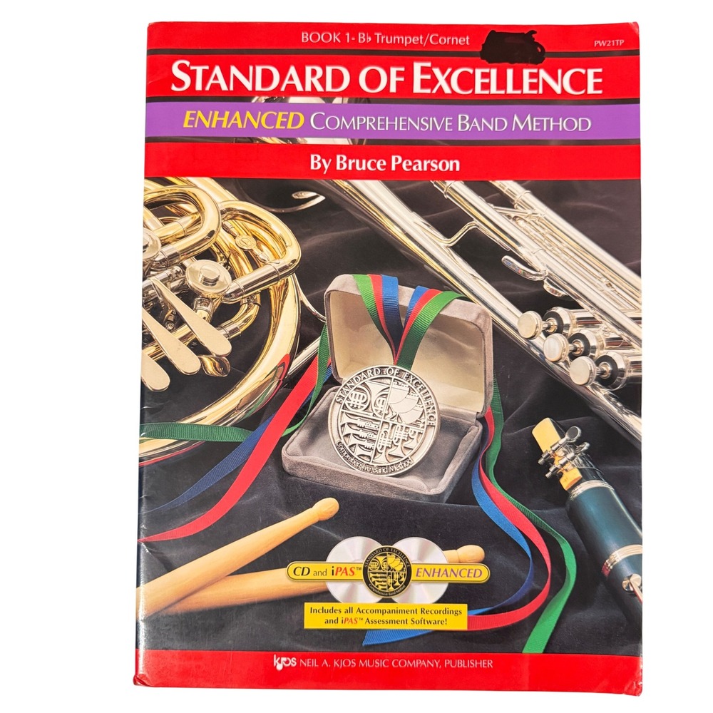 Standard of Excellence Enhanced Bb Trumpet Cornet Book 1 Bruce Pearson PW21TP CD